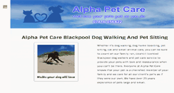 Desktop Screenshot of alpha-pet-care.co.uk